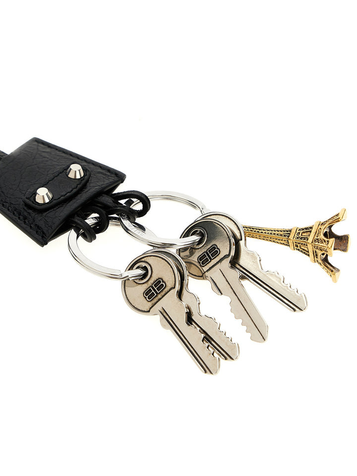 Le City Charm Eiffel Keyring Black