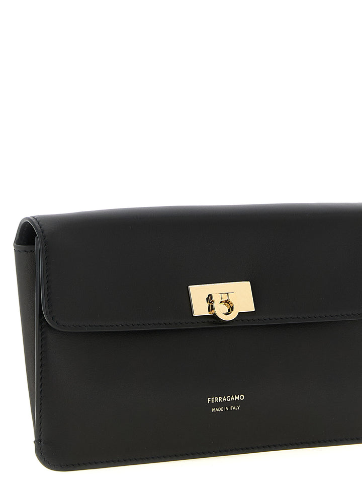 Ferragamo Harley Clutch - Black | 622a04bab5c27164f1d28e0a864f34076ffc05b2