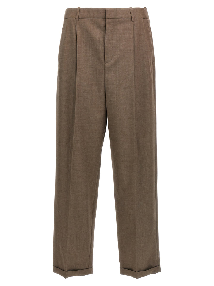 Wool Tailored Trousers Pants Gray