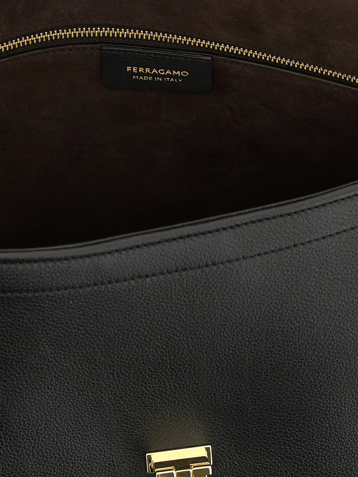 Ferragamo Ferragamo Sofia 2026 (L) Shoulder Bags - Black | 6f880152090aa176ede012e9374b608ce4ccef9e