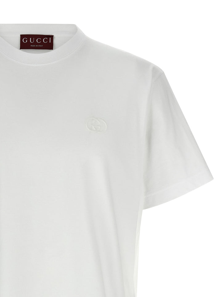 Gucci Logo Embroidery T-shirt - White | 82fcdeab999cf1d5f3da601099b2c1f38f6f5183