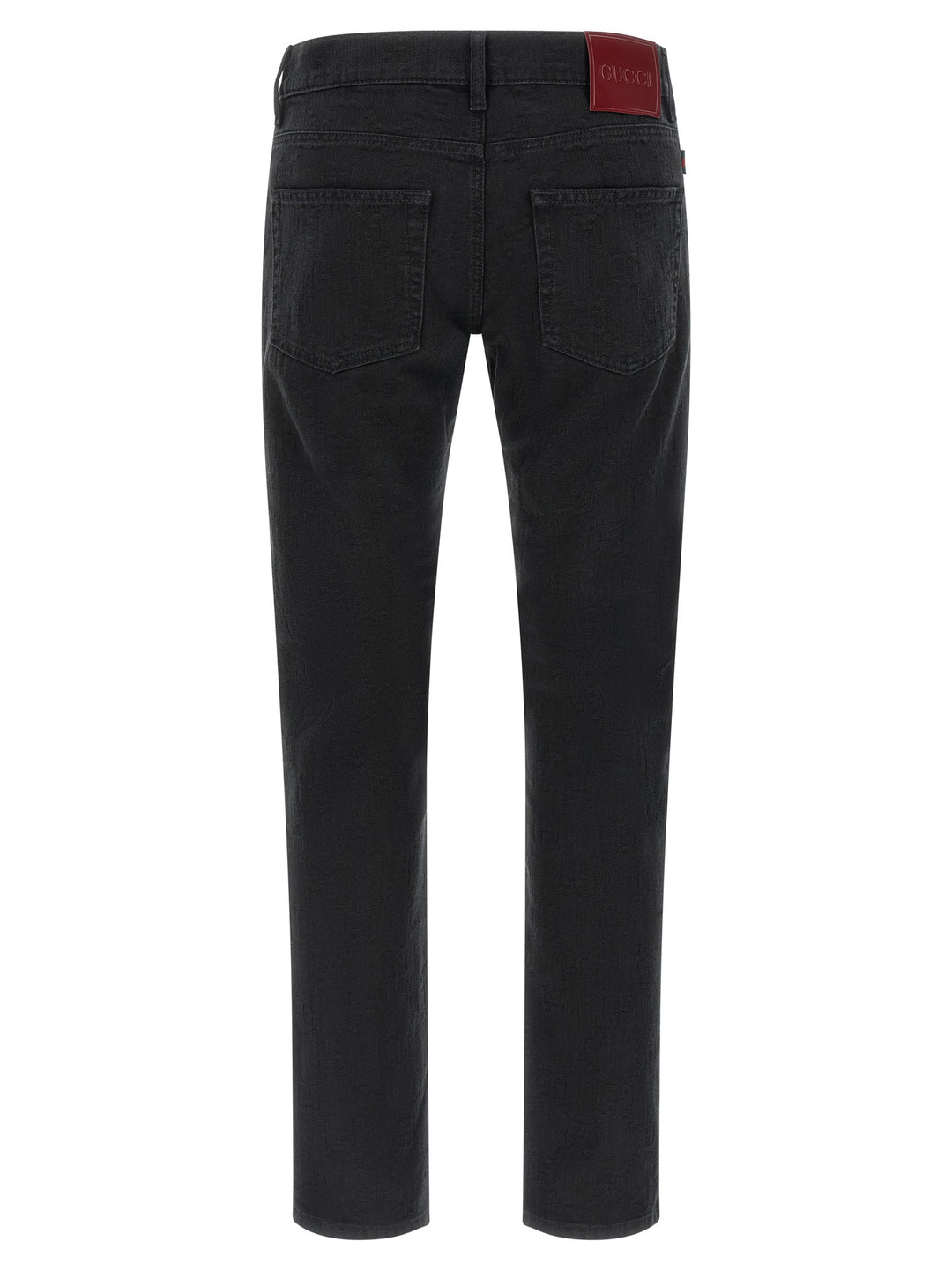 Gucci Gg Jacquard Denim Jeans - Black | 75d82c9e4dd525ad34d1296d1c7fcbc820b11548