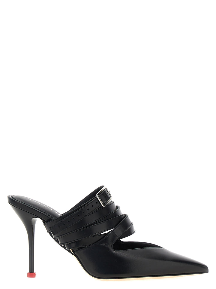 Strap Mules Pumps Black