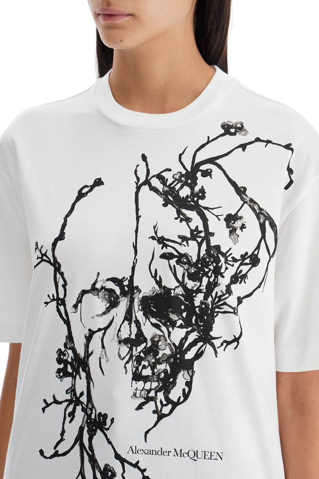 T Shirt Oversize Cherry Blossom Skull