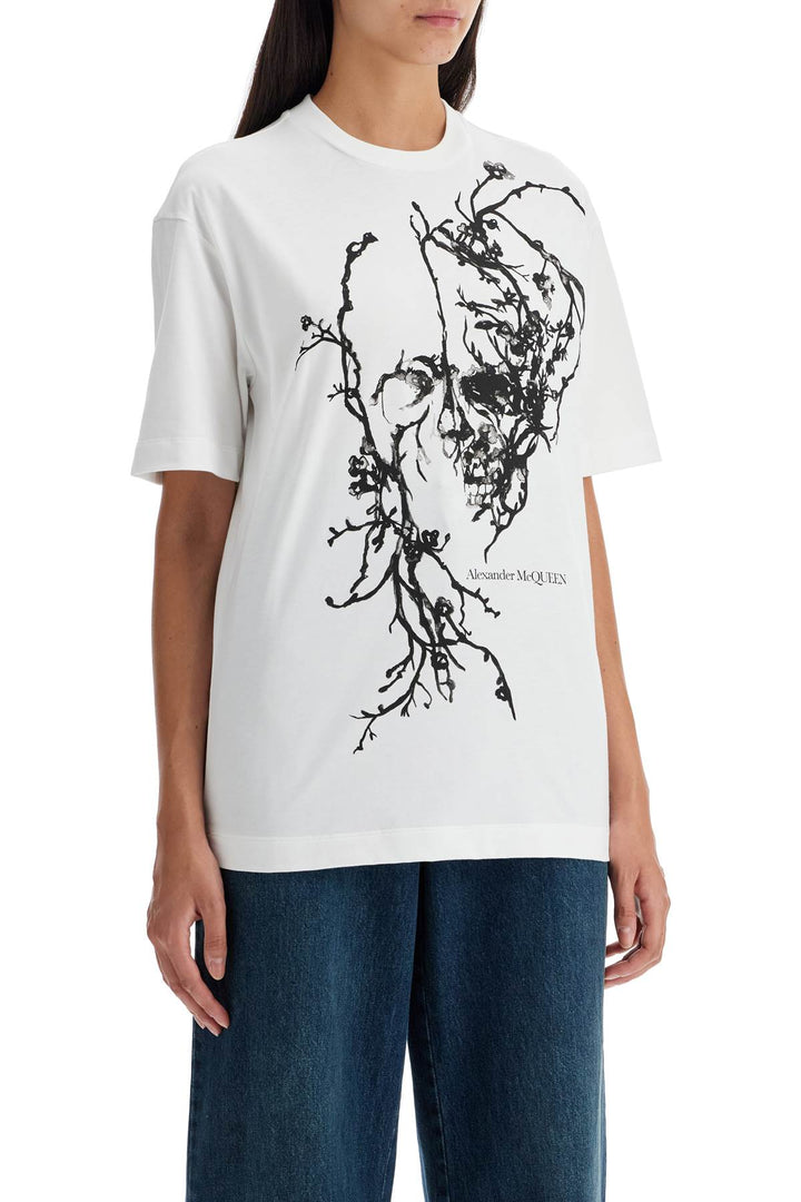 T Shirt Oversize Cherry Blossom Skull