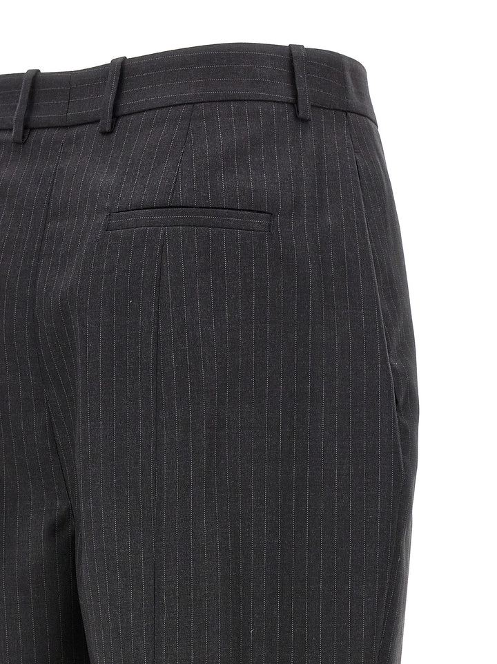 Pinstripe Pants Gray