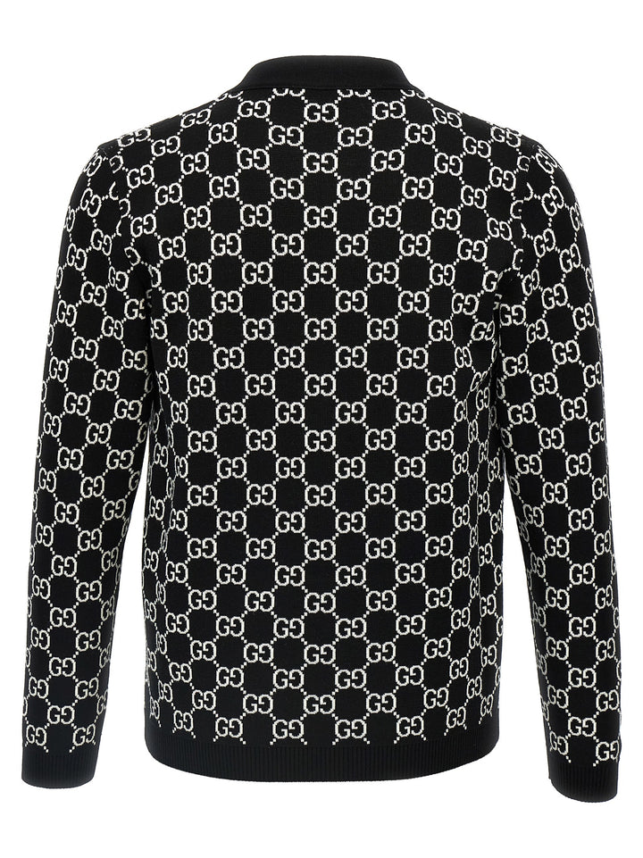 Gucci Gg Reversible Cardigan Sweaters and Cardigans - White/Black | 9fae60bfaea6da3edae2188d504caf7201947441