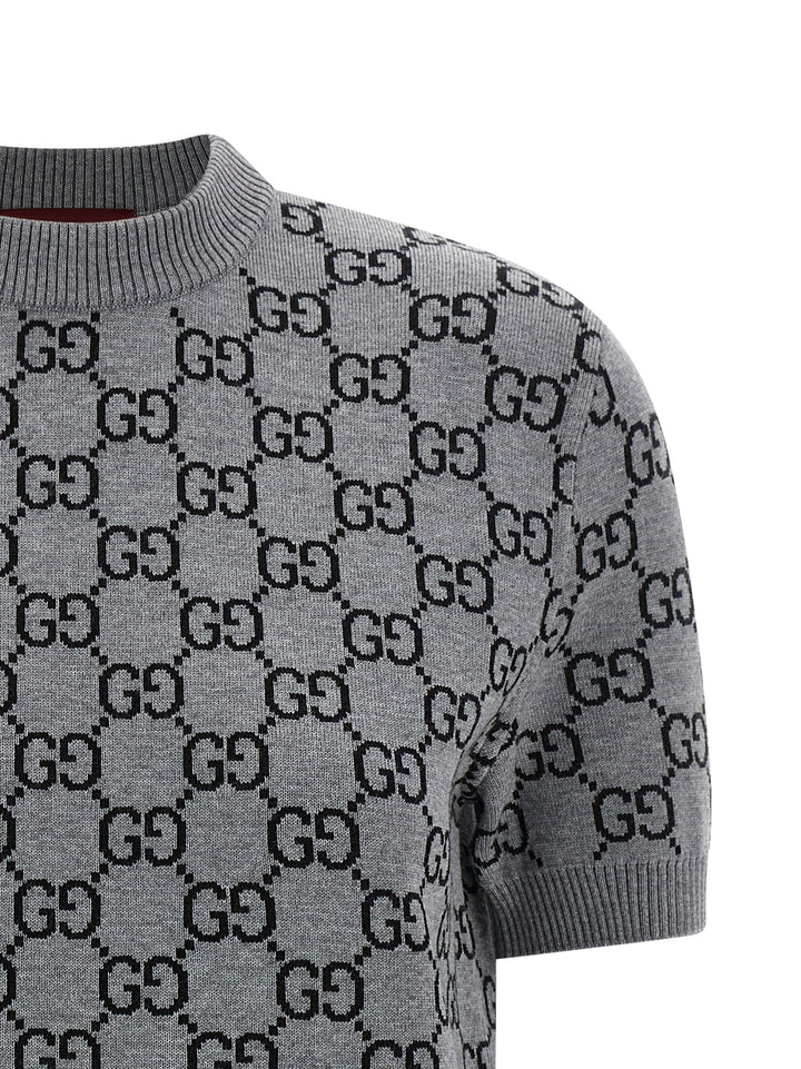 Gucci Reversible Sweater Gg Jacquard Sweaters and Cardigans - Multicolor | 5ed64168e5bbcad8019d79db25953ace9f0f8643