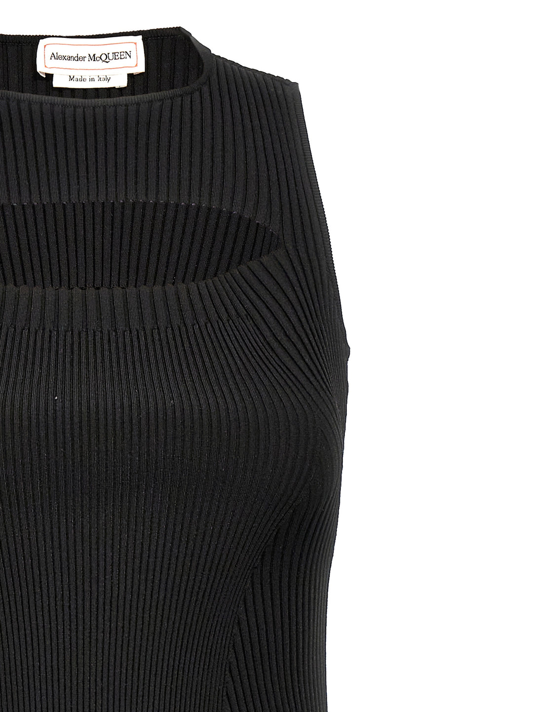 Ribbed Knit Dress Dresses Black