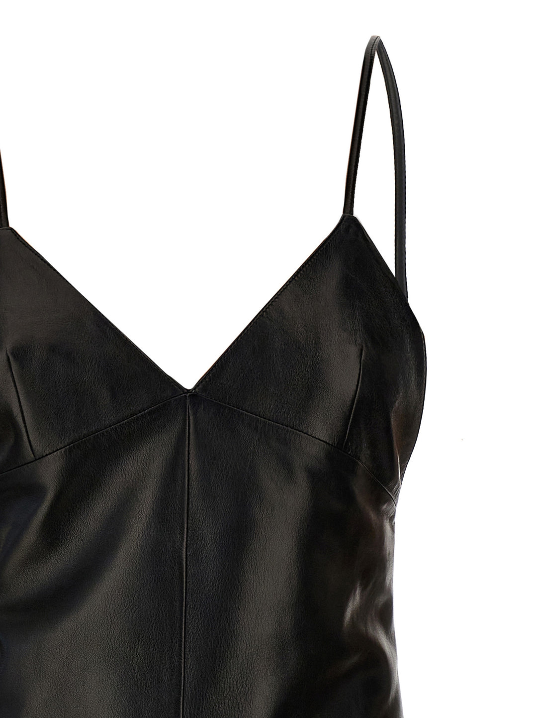 Leather Slip Dress Dresses Black