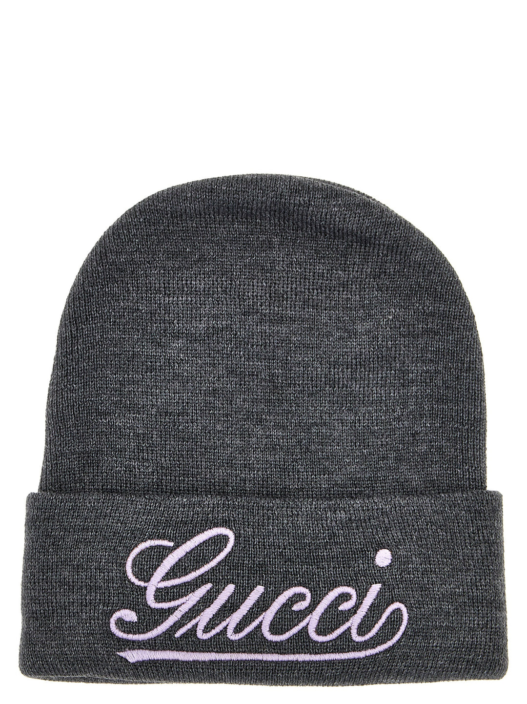 Gucci Logo Embroidery Beanie Hats - Gray | f99199aeae4aae4fa137a3369f60cc09d2c8c4ec
