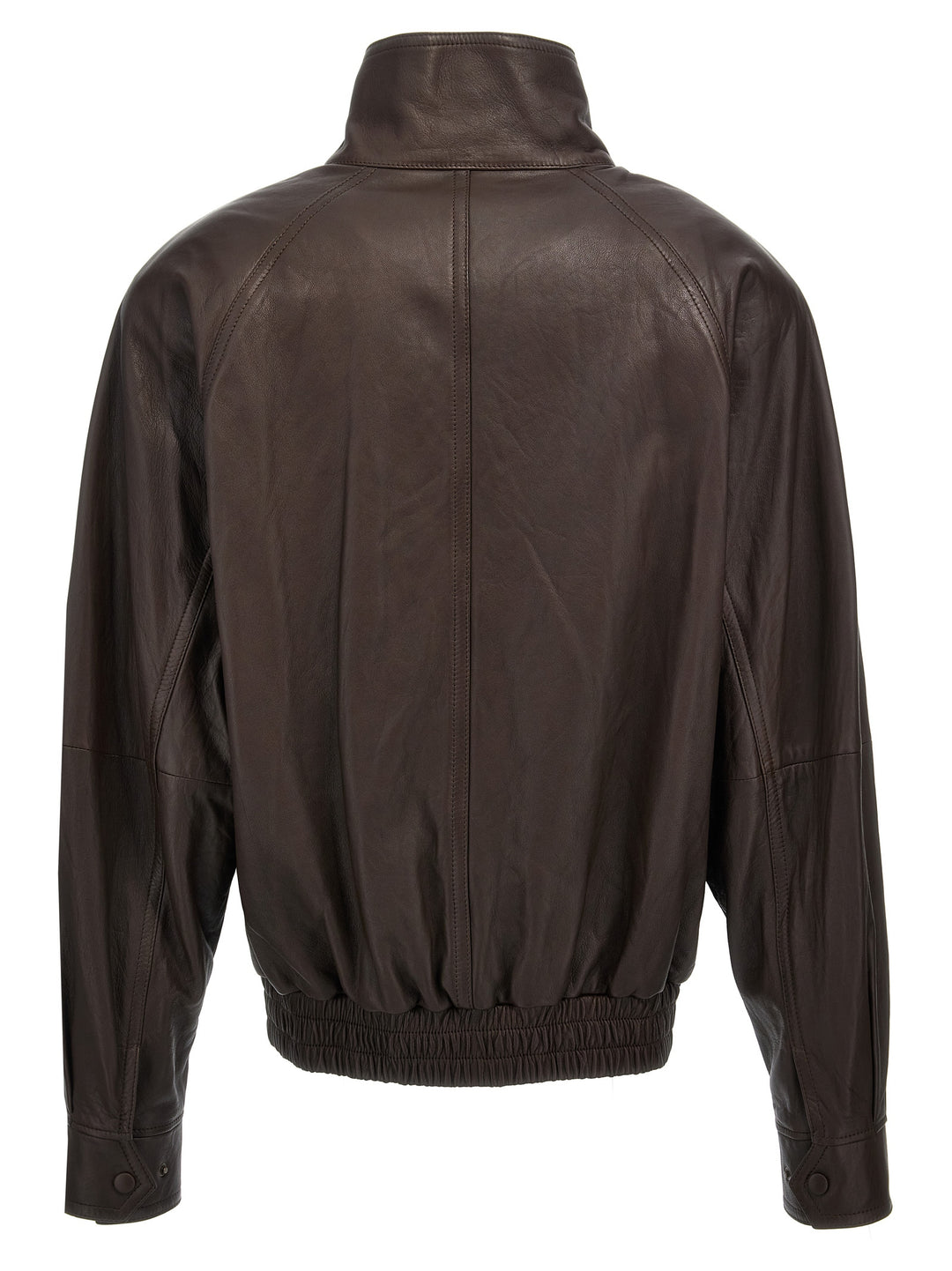 Leather Bomber Jacket Casual Jackets, Parka Brown