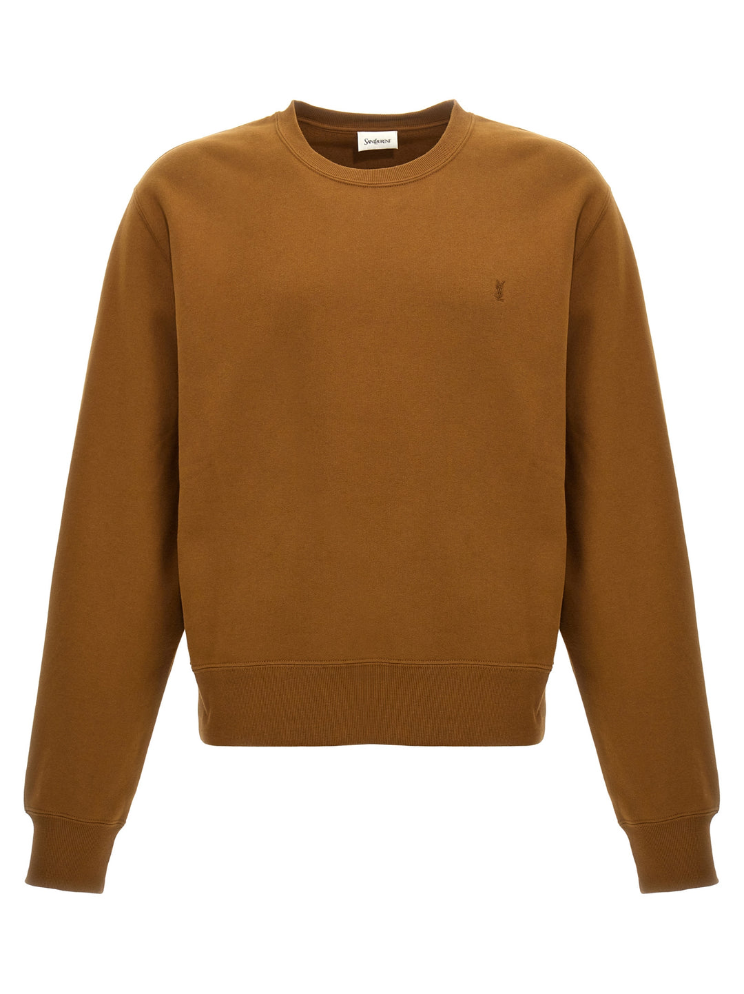 Logo Embroidery Sweatshirt Brown