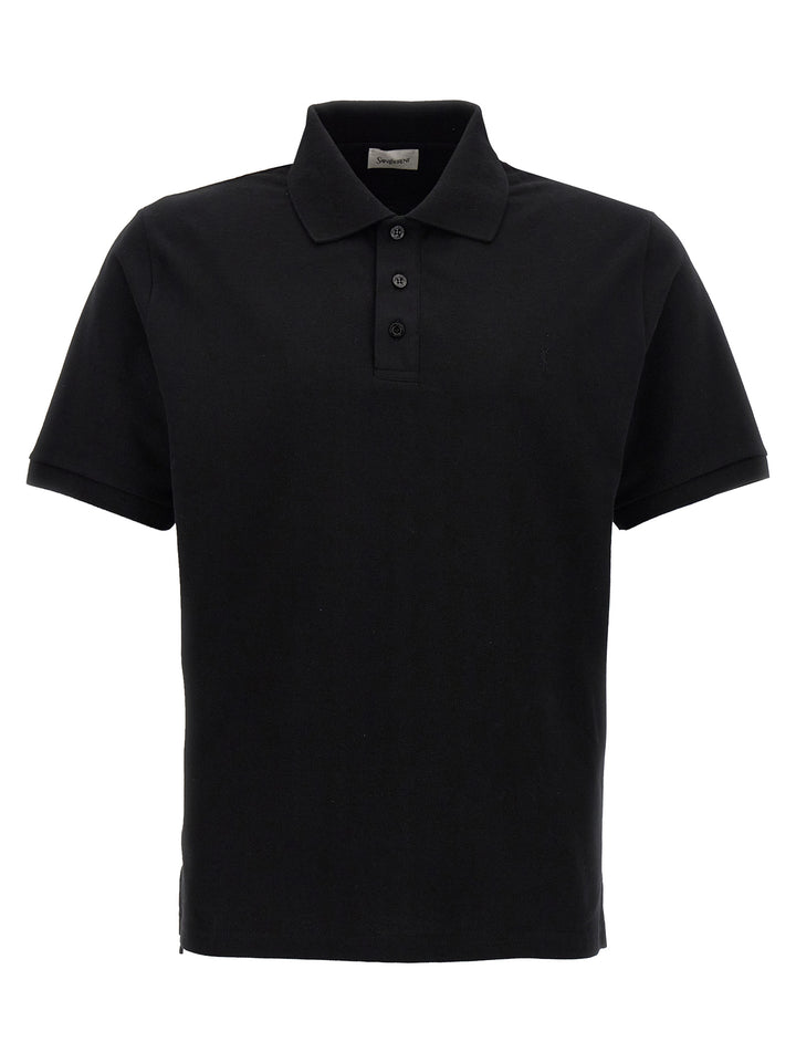 Logo Embroidery  Shirt Polo Black