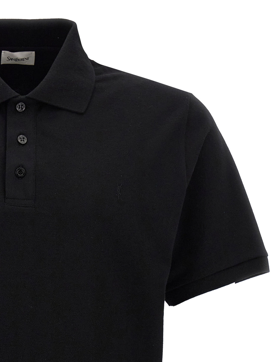 Logo Embroidery  Shirt Polo Black