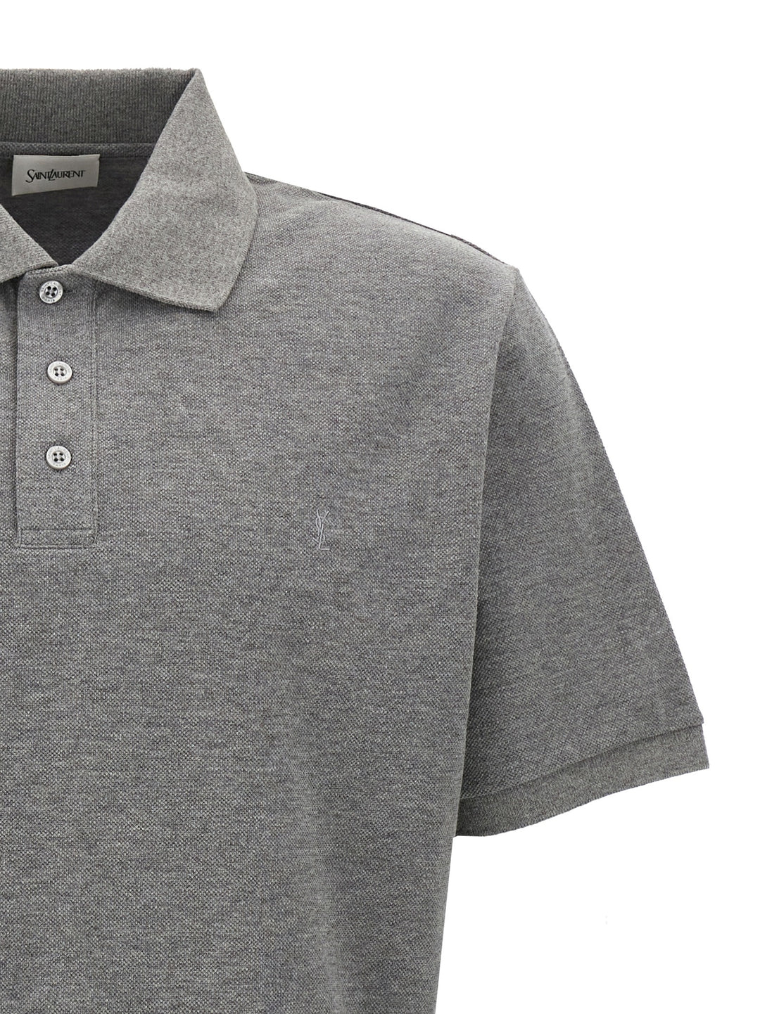 Logo Embroidery  Shirt Polo Gray