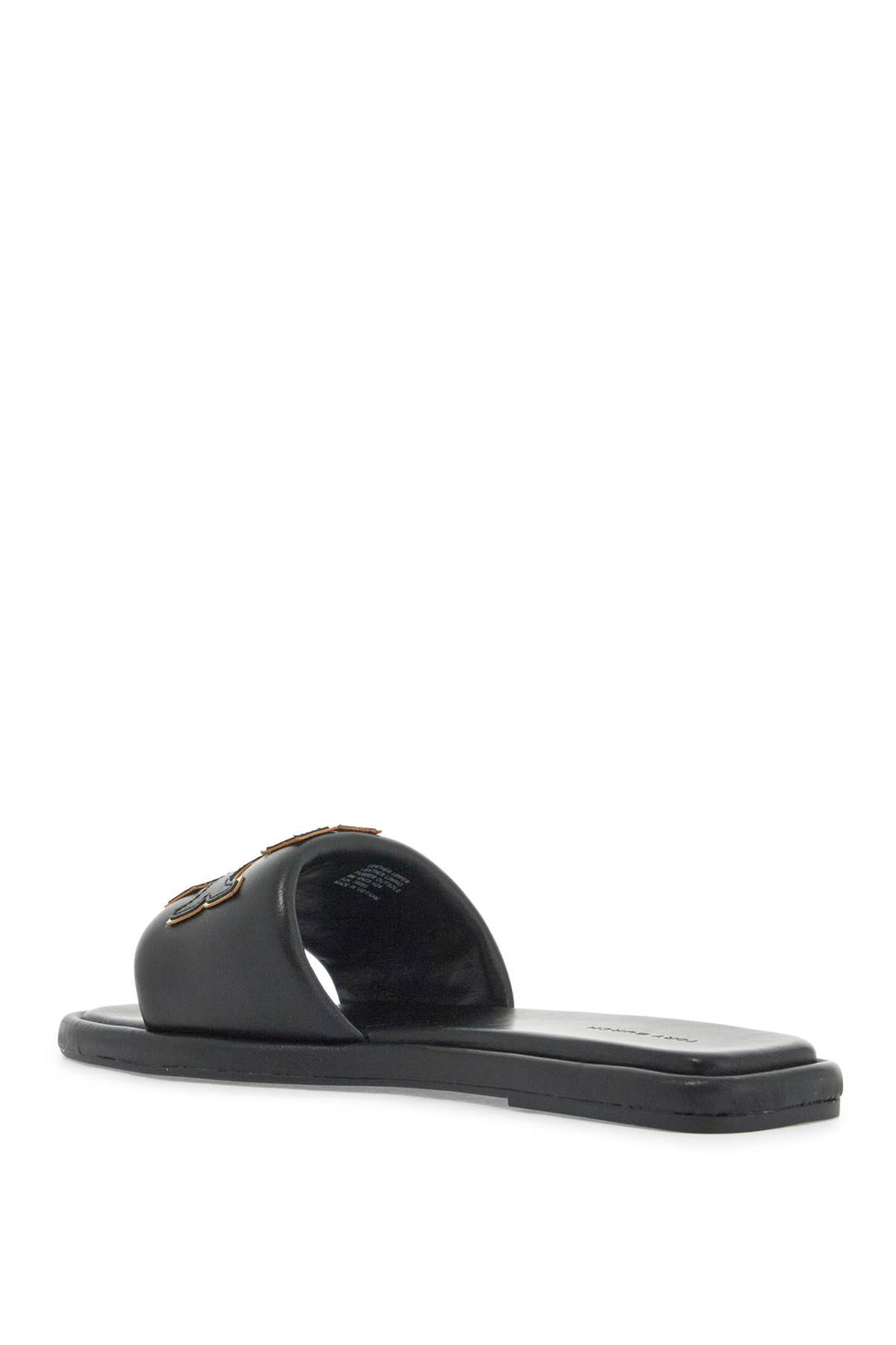 Double T Leather Slides