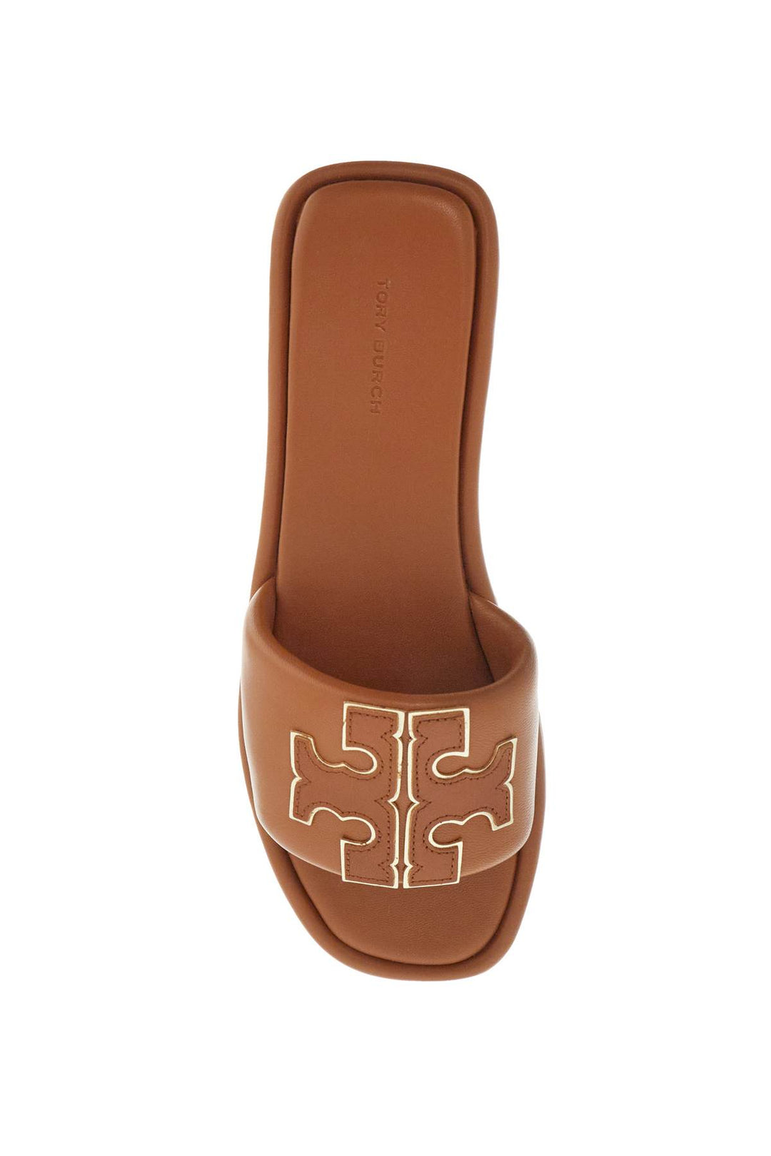 Double T Leather Slides