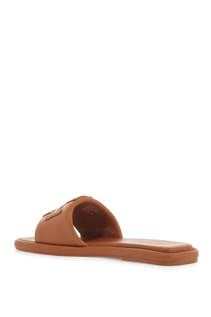 Double T Leather Slides