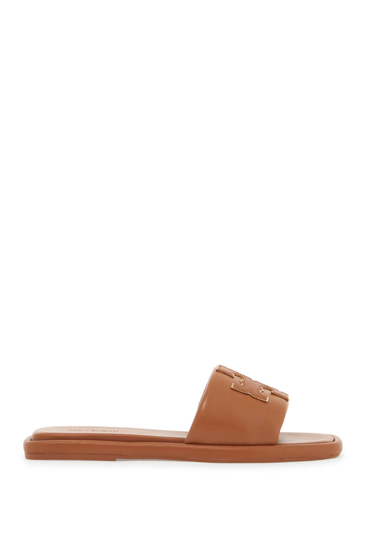 Double T Leather Slides