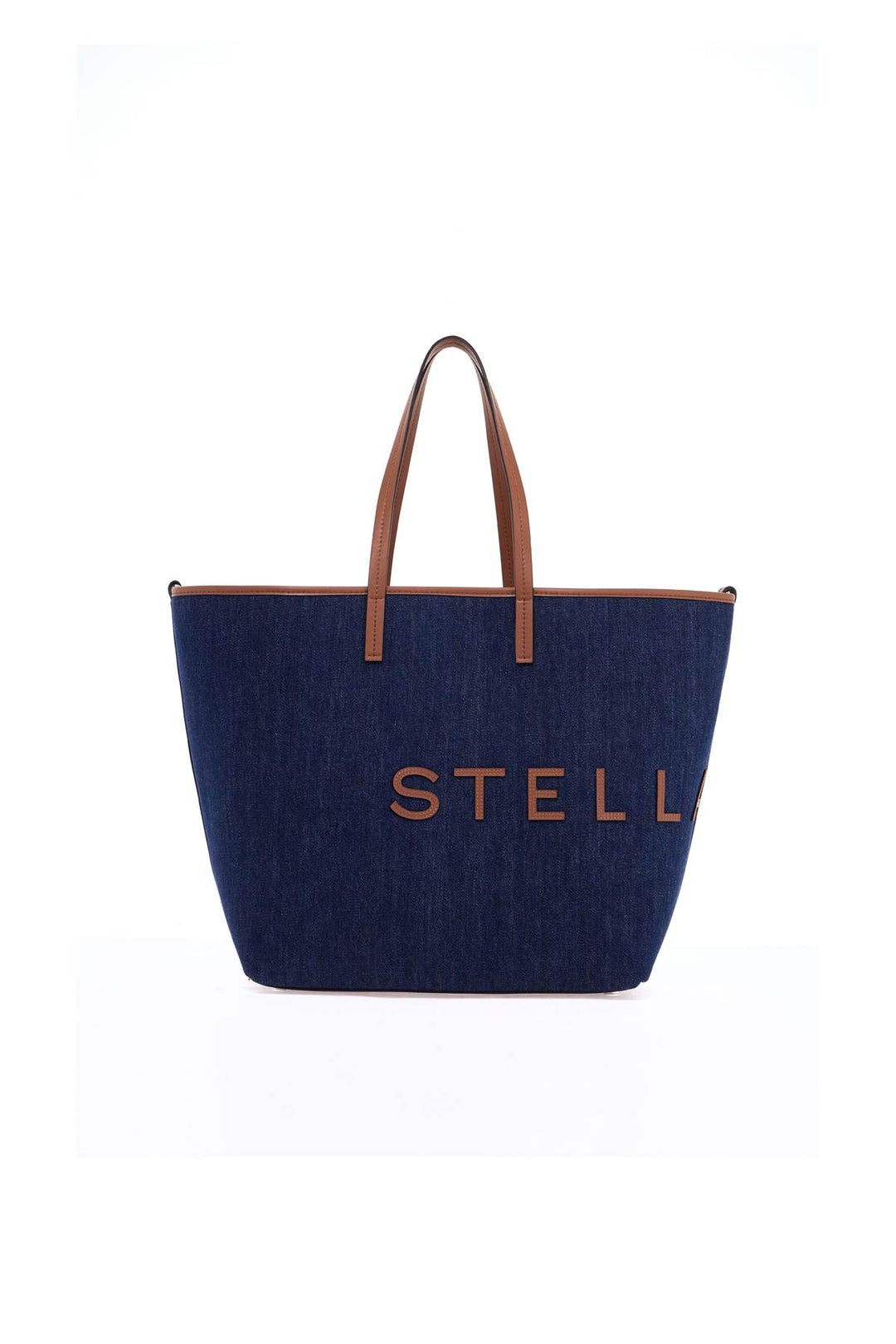 Borsa Tote In Denim Con Logo