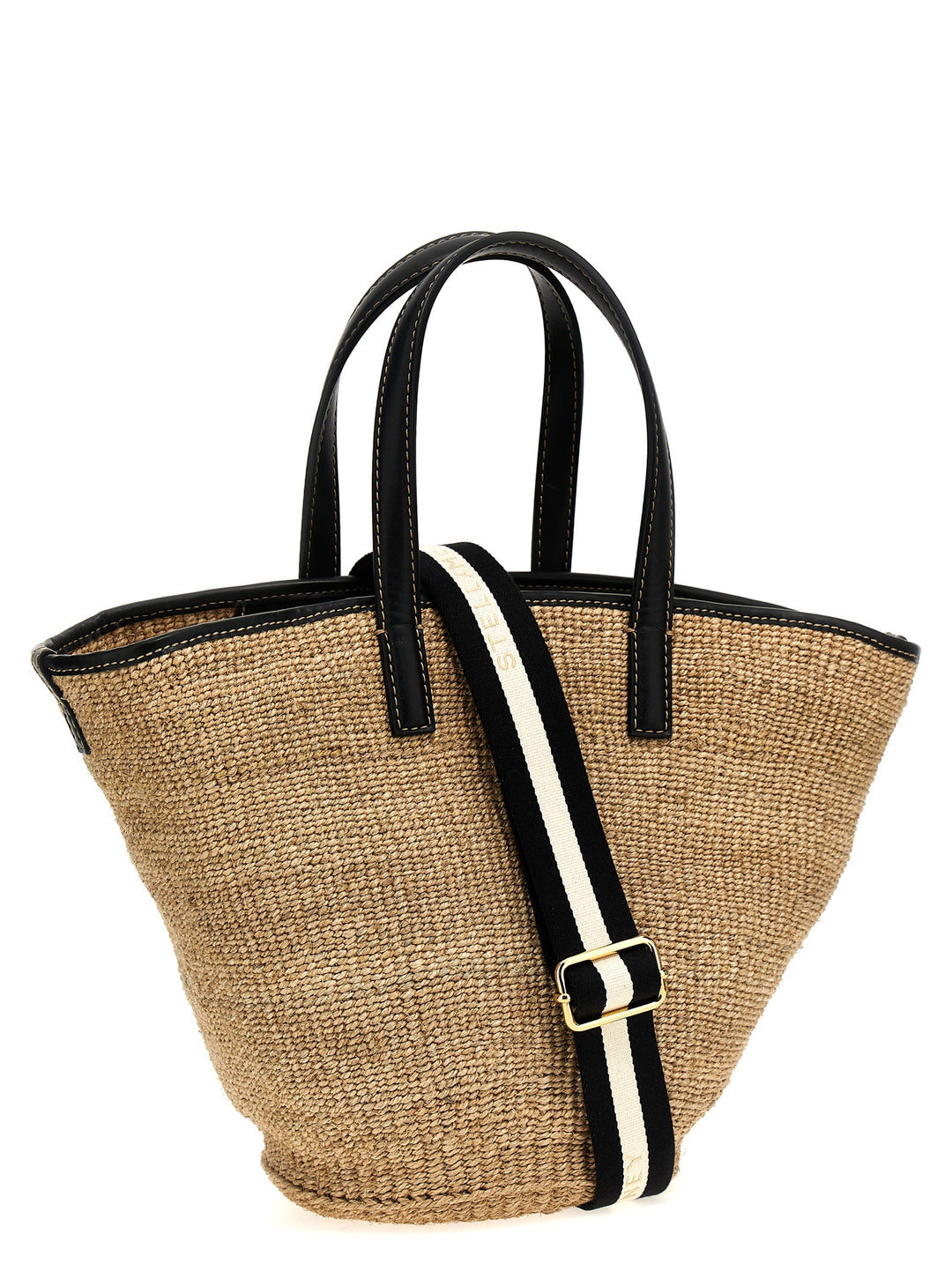 Eco Abaca Basket Crossbody Bags Black