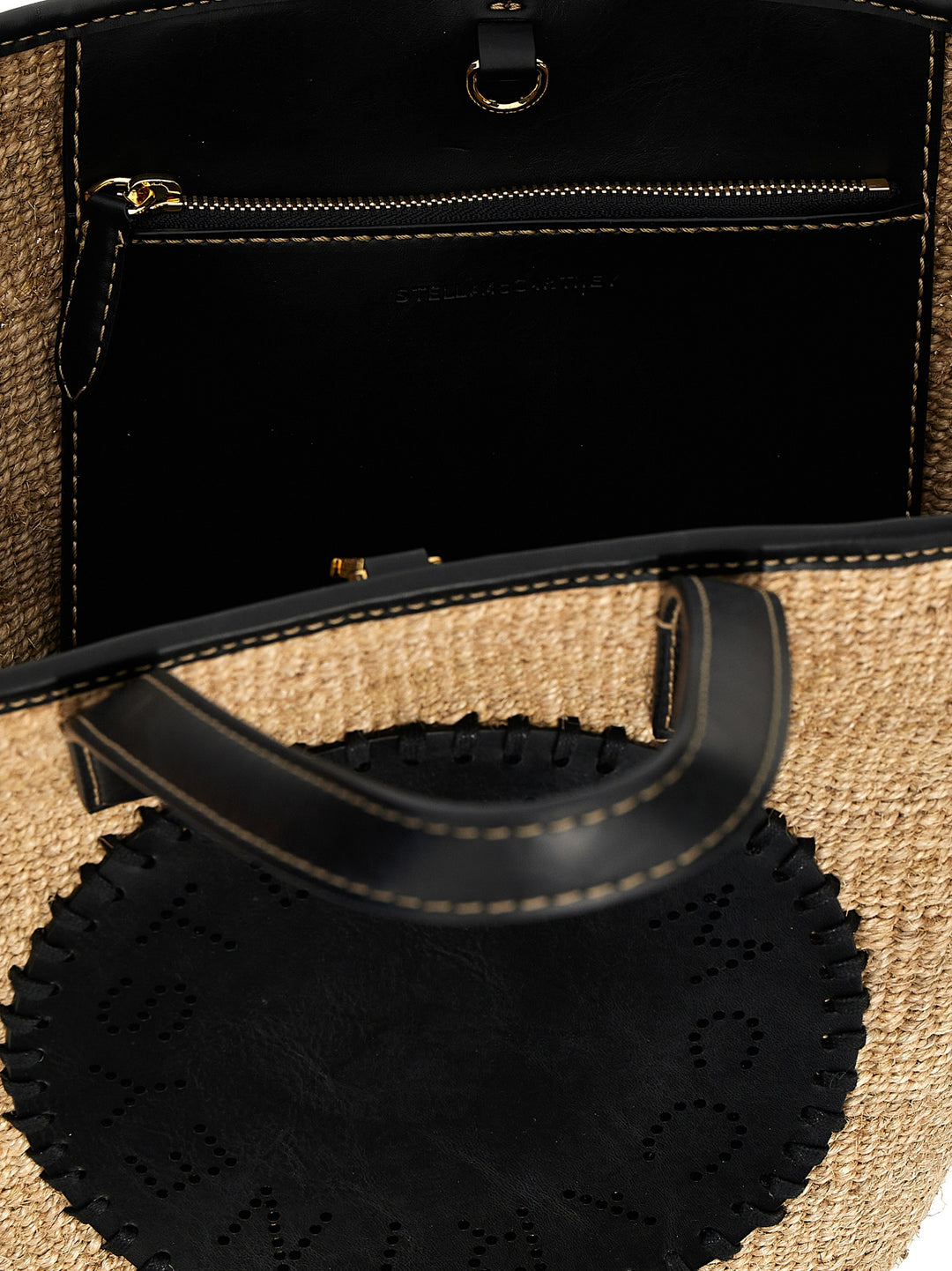 Eco Abaca Basket Crossbody Bags Black