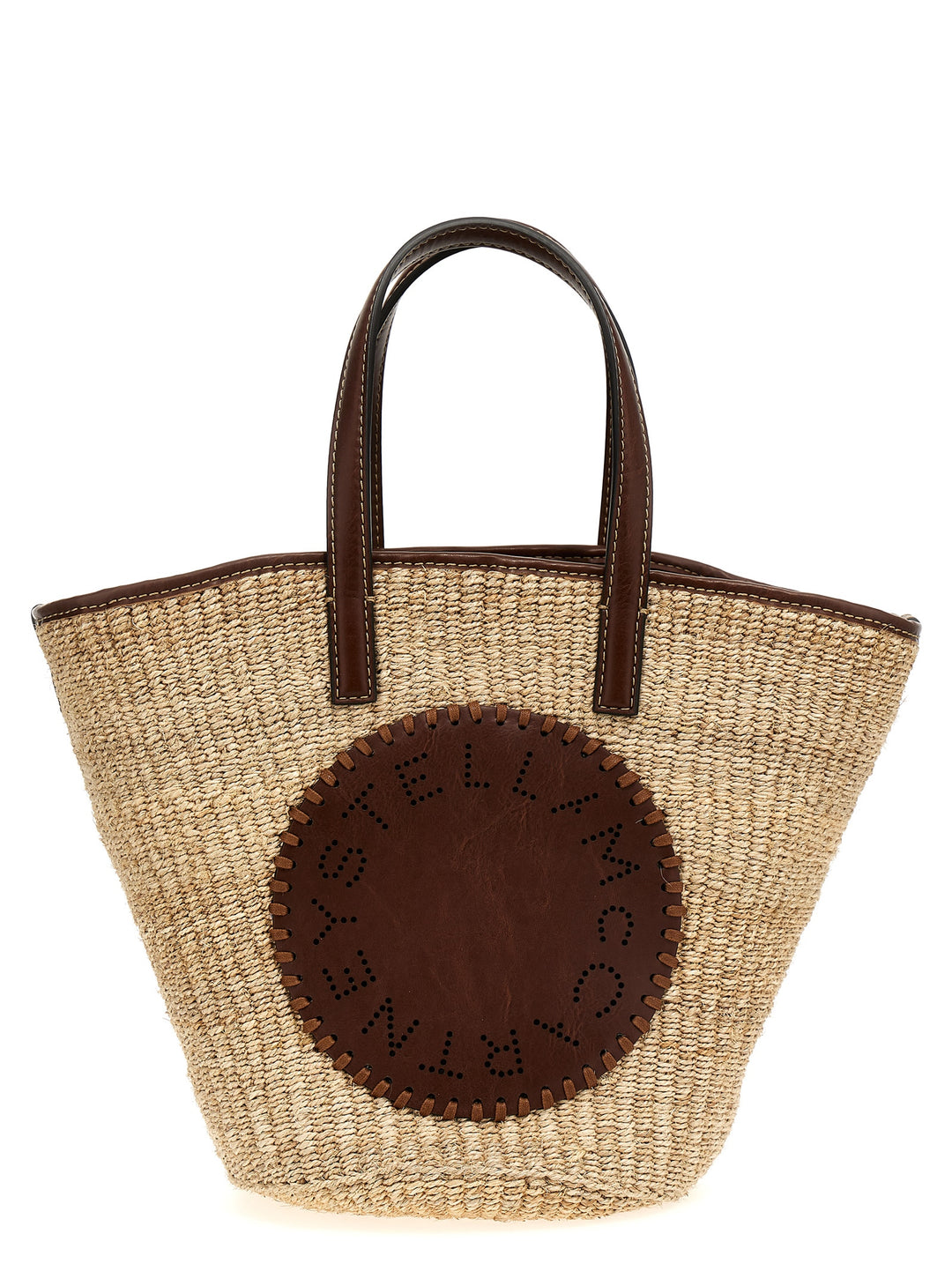 Eco Abaca Basket Crossbody Bags Brown