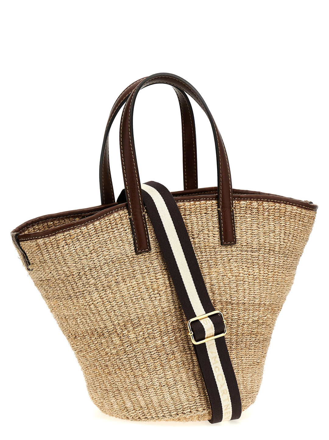 Eco Abaca Basket Crossbody Bags Brown