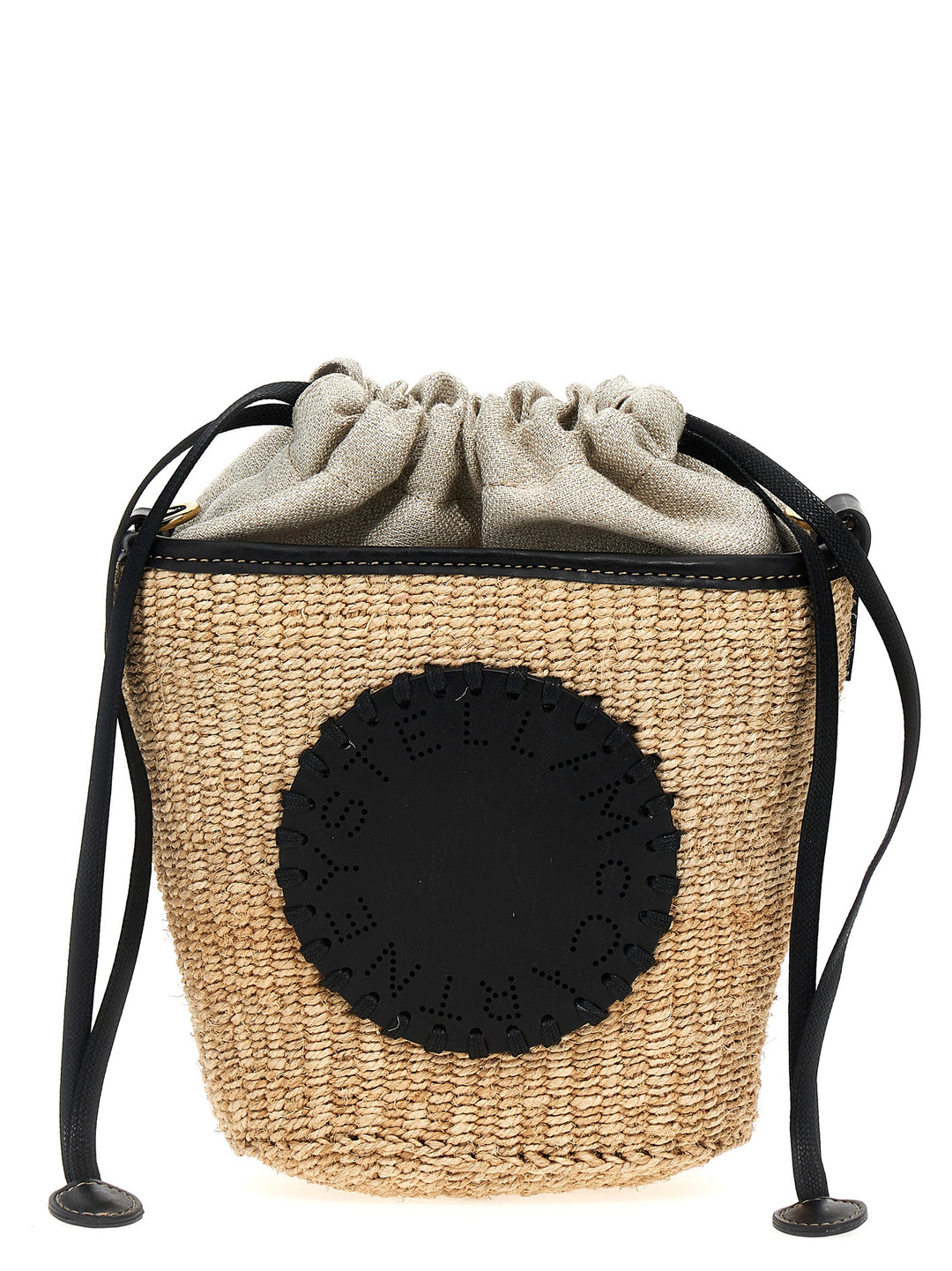 Eco Abaca Basket Crossbody Bags Black