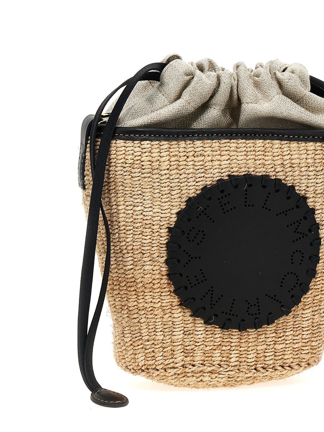 Eco Abaca Basket Crossbody Bags Black