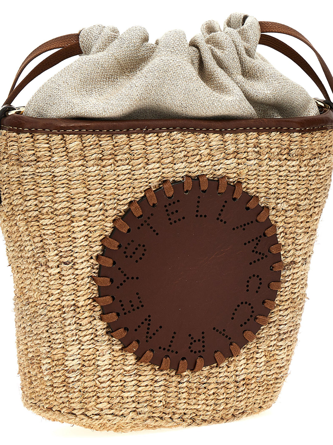 Eco Abaca Basket Crossbody Bags Brown