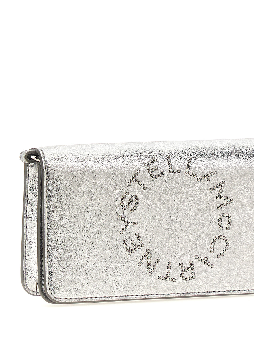 Logo Shoulder Strap Crossbody Bags Silver