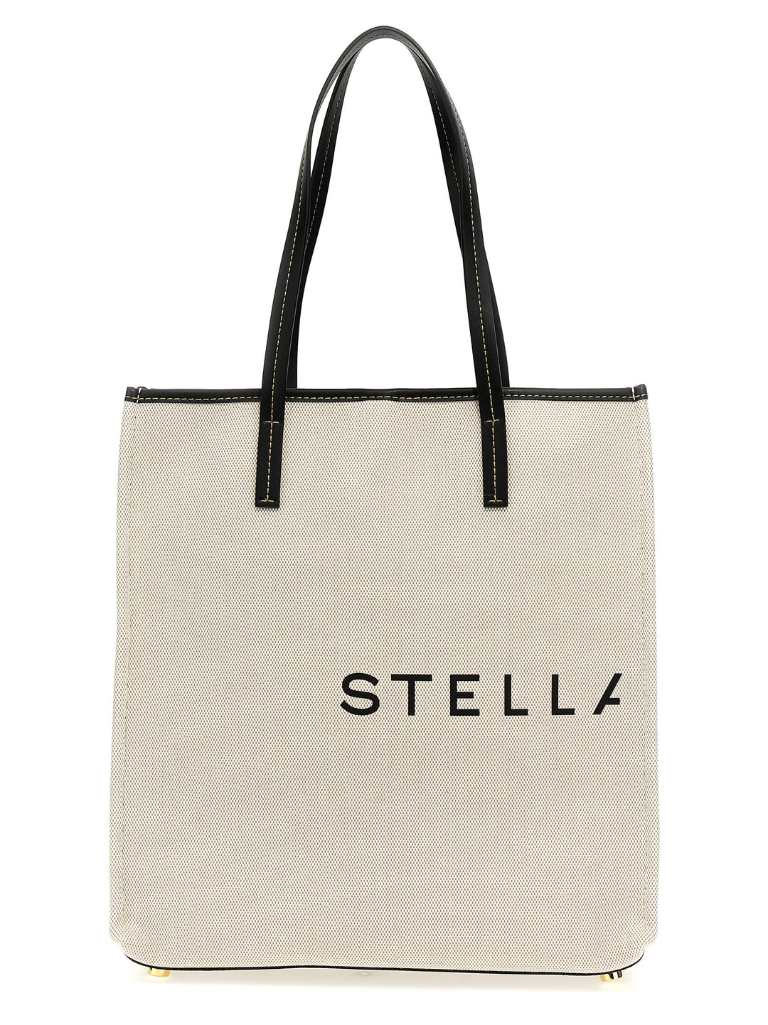 Logo Shopping Bag Tote Bag Beige