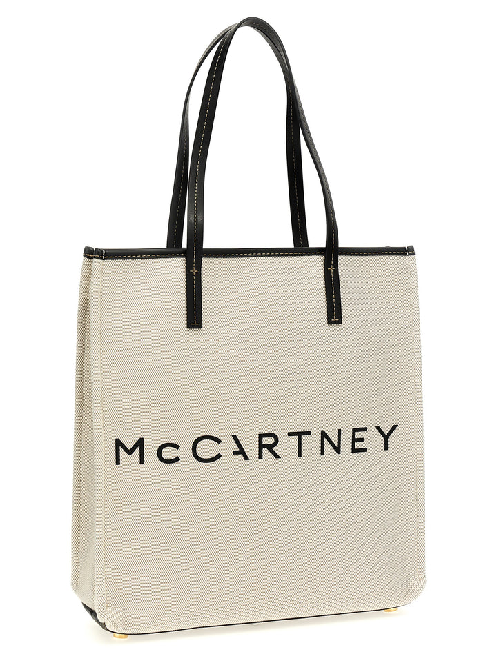 Logo Shopping Bag Tote Bag Beige