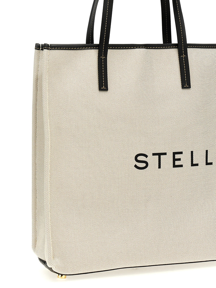 Logo Shopping Bag Tote Bag Beige