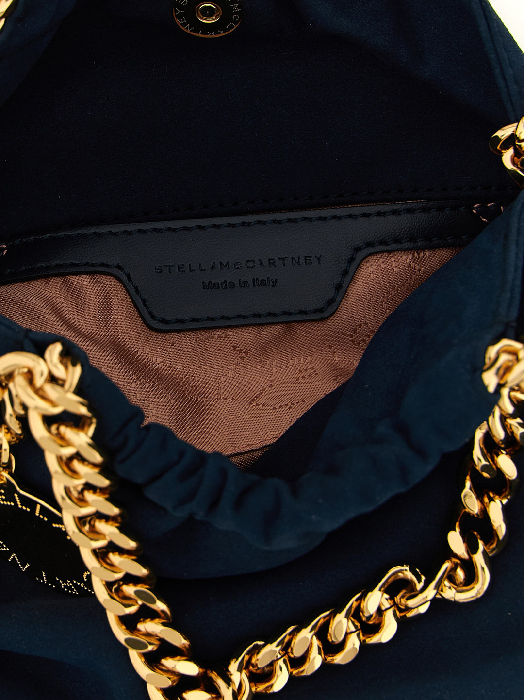 Stella Mccartney Falabella Mini Drawstring Crossbody Bags - Blue | 98eadd7aa9e70a1d23e97863ca9977eca49b03e4
