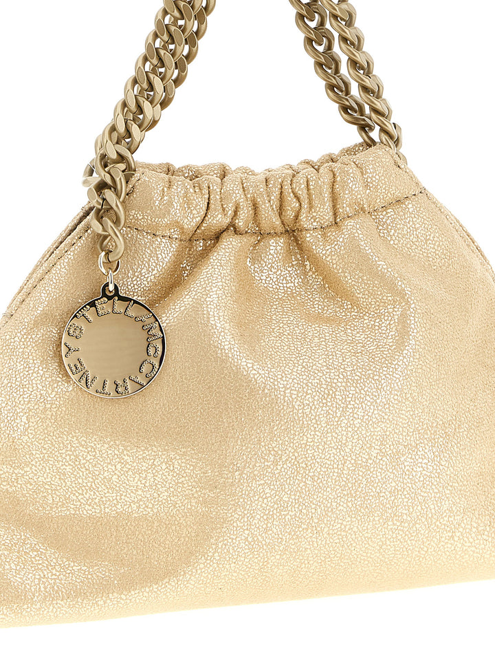 Stella Mccartney Falabella Mini Drawstring Crossbody Bags - Gold | 3d3d9f8a09617c708a4a3a8bbc3dfda2228d25f1