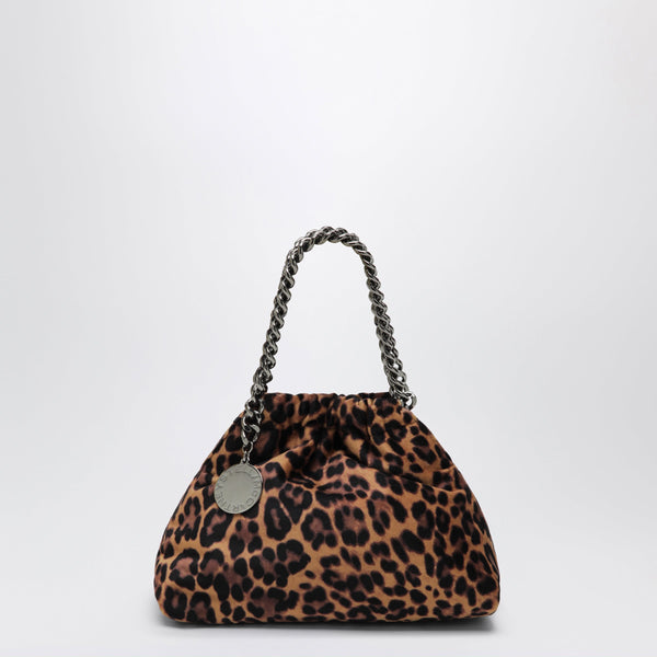 Falabella Mini Drawstring Bag In Leopard Velvet