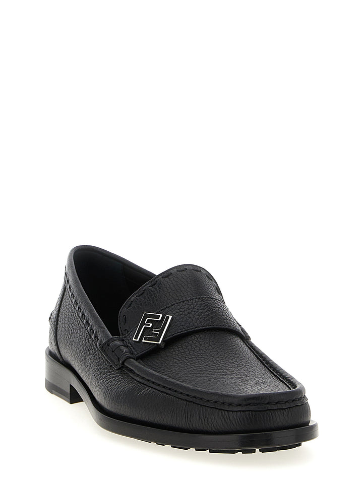 Fendi Ff Metal Loafers - Black | 46fdcc46b74dab82d4ddcb6685326f3419cc732d