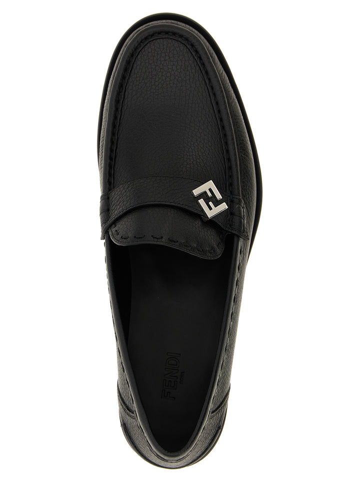 Fendi Ff Metal Loafers - Black | 3844ff6768b71a3842964805a0e2e406d484d831