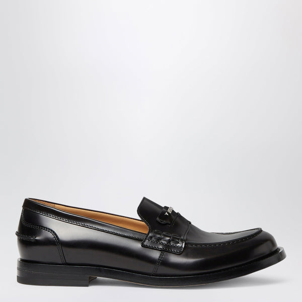 Fendi Ateneo Loafers In Black Calfskin Leather