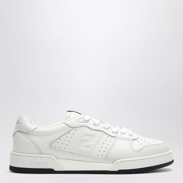 White Fendi Match Leather Sneakers