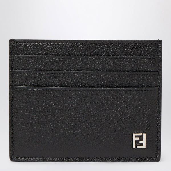 Ff Card Holder In Black Garnet Leather