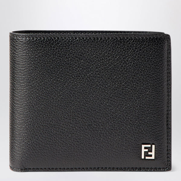 Ff Bi-Fold Wallet In Black Garnet Leather