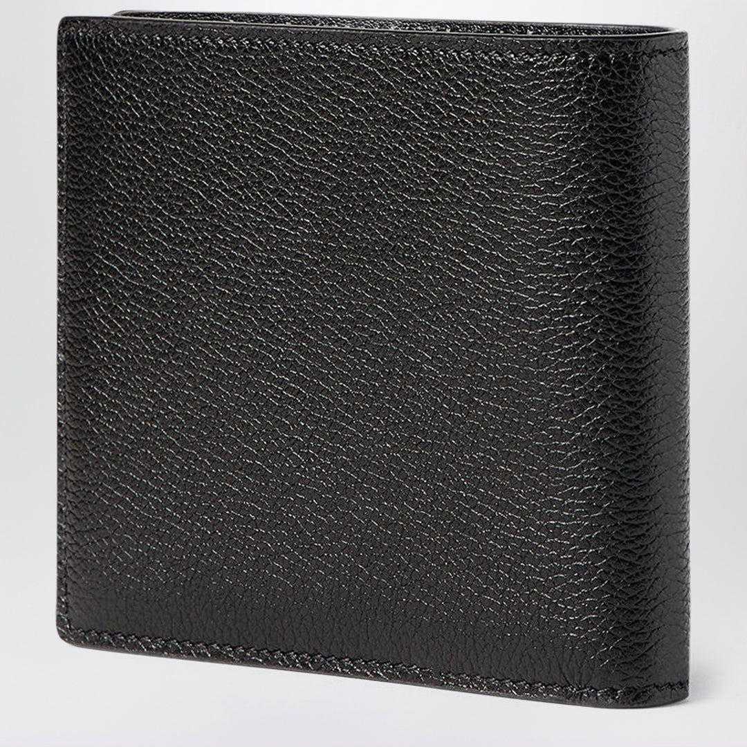 Fendi Ff Bi-Fold Wallet In Black Garnet Leather