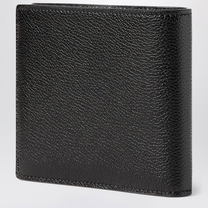 Fendi Ff Bi-Fold Wallet In Black Garnet Leather