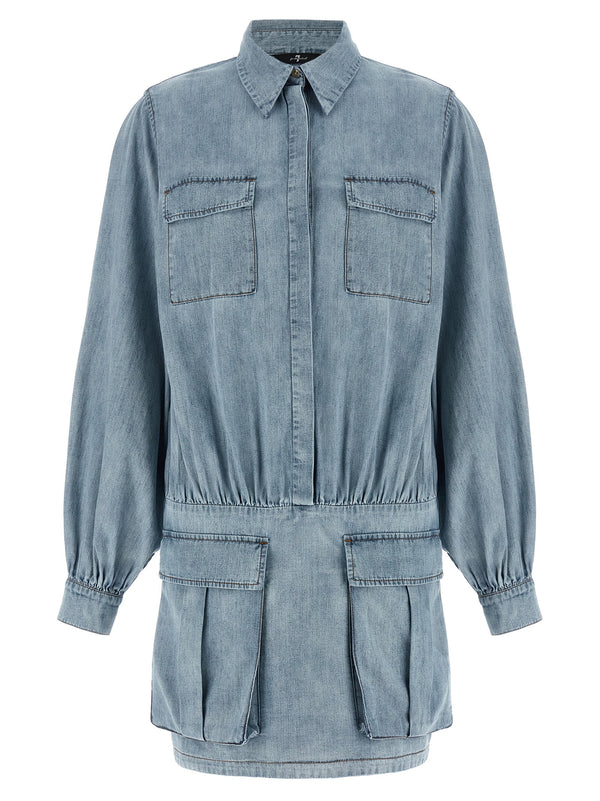 Utility Dresses Light Blue