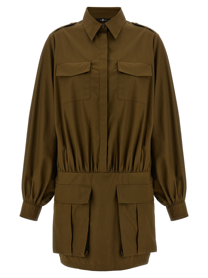 7 For All Mankind Utility Dresses - Brown | dce6c762b88e89b39f82fe7ba7ce052af6e11eec