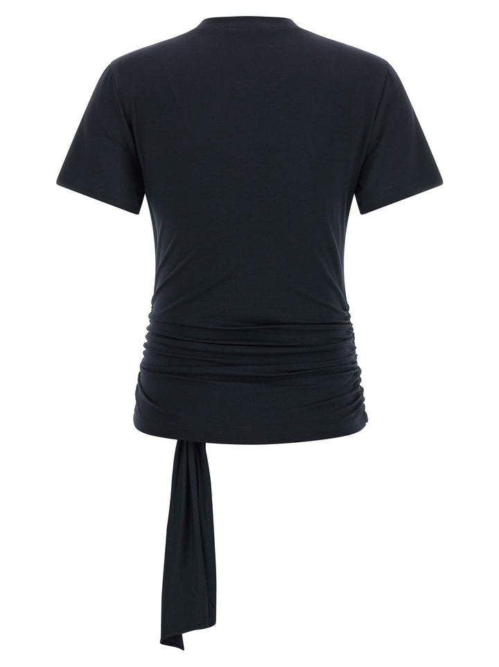 7 For All Mankind Fitted Twist T-shirt - Blue | 6c034cdf257671b223dd3d2fa1527c417e2d4de4